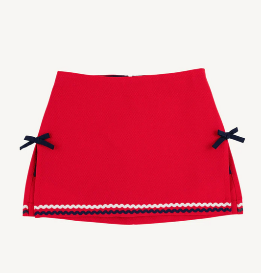 Clay's Club Skort | Pique | Richmond Red with Nantucket Navy