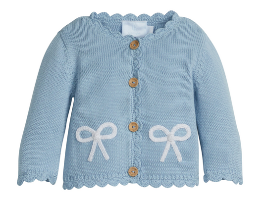 Crochet Sweater | Blue Bow