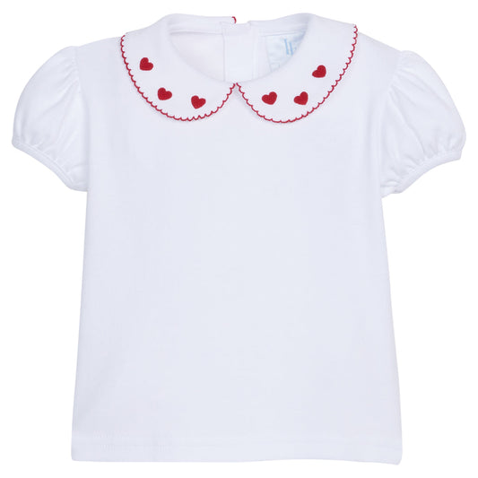 Short-Sleeve Pinpoint Blouse | Hearts