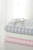 Luxe Premium Crib Sheet | Blue Gingham