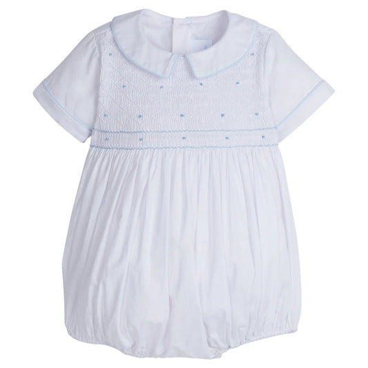 Smocked Theodore Bubble | Light Blue