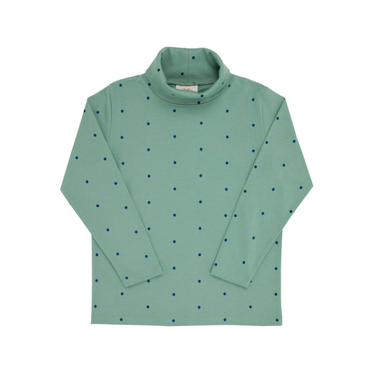 Tatum's Turtleneck Shirt | Gallatin Green Micro Dot