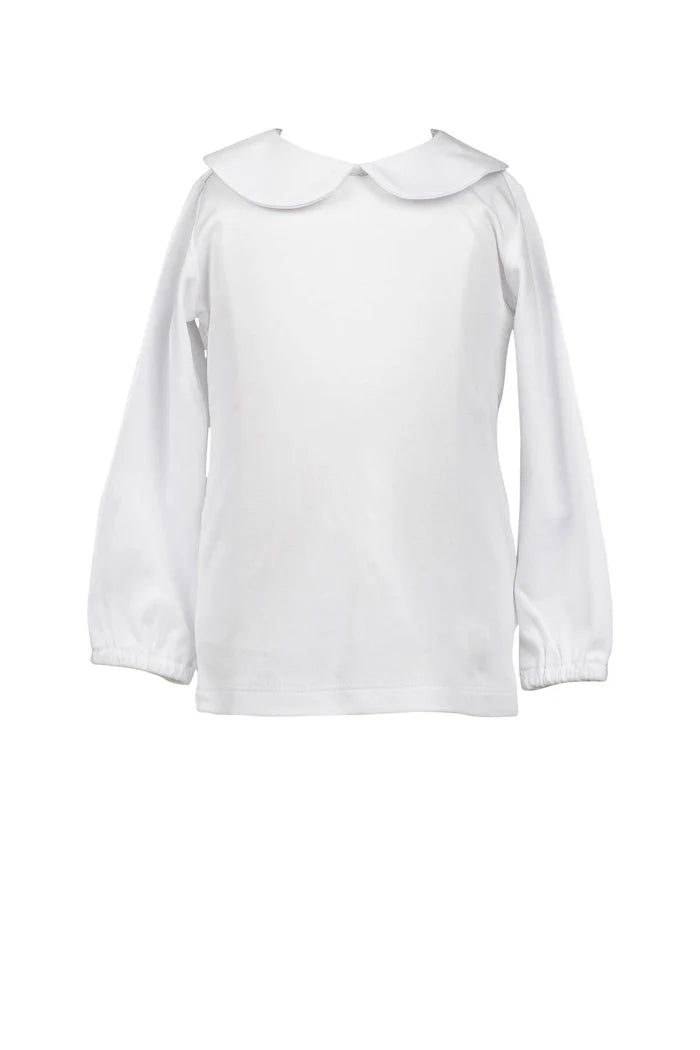 Long Sleeve Collared Shirt | White