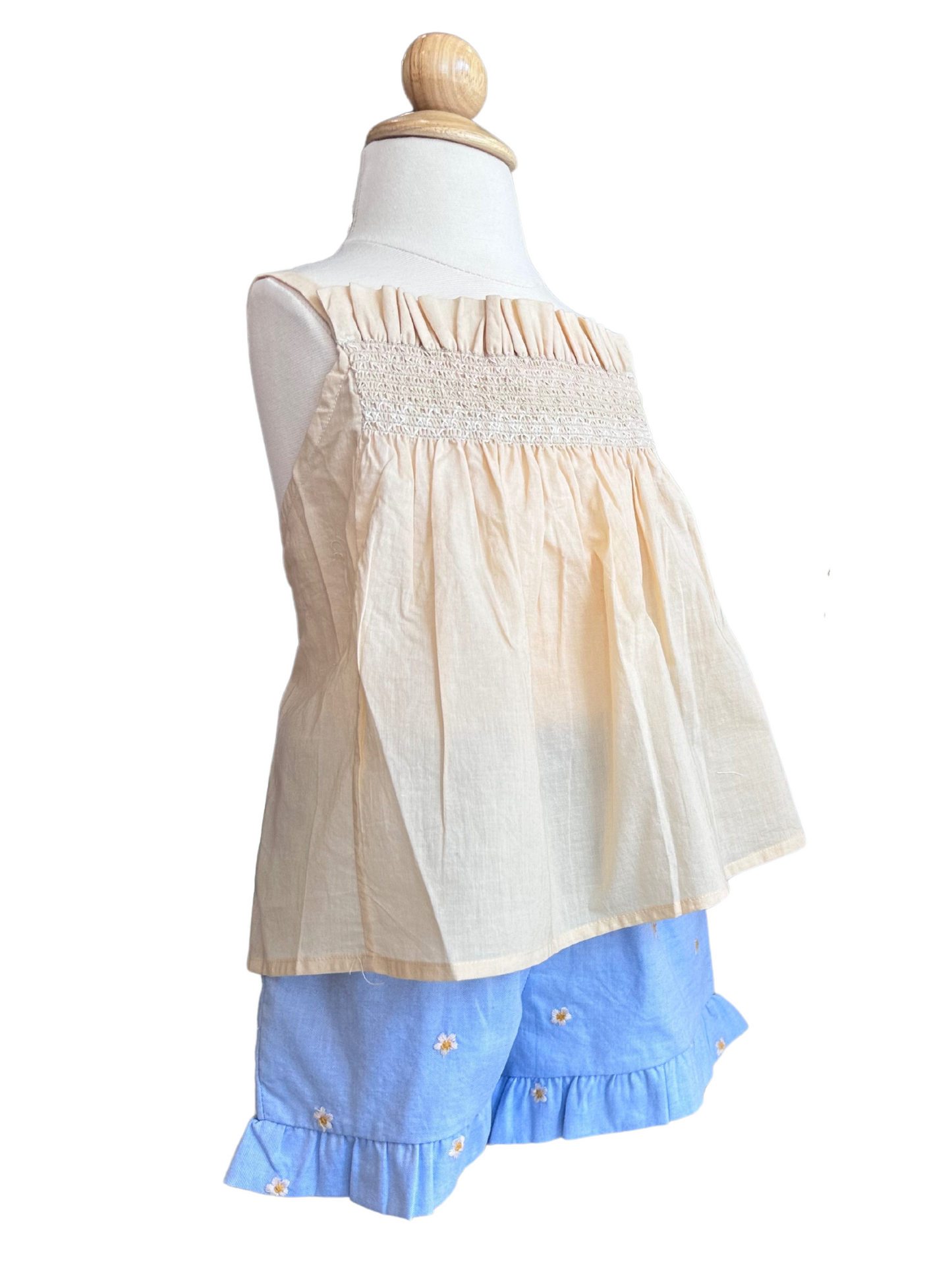 Julia Blouse | Beige Cotton Voile