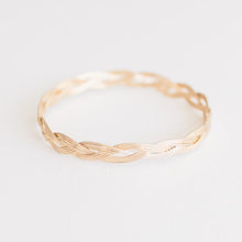 Victoria | Braided Gold Bangle, 7"