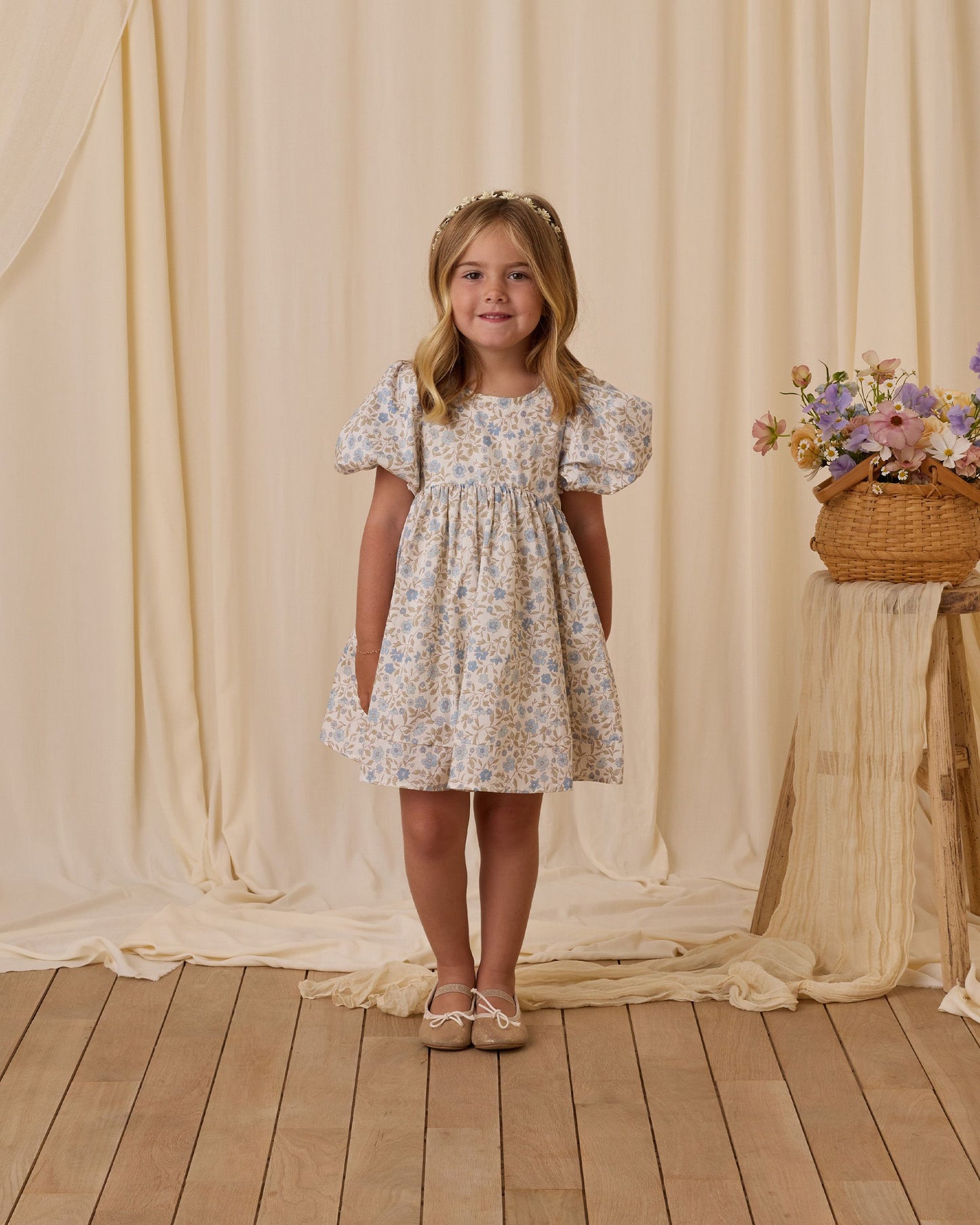 Luna Dress | Blue Garden