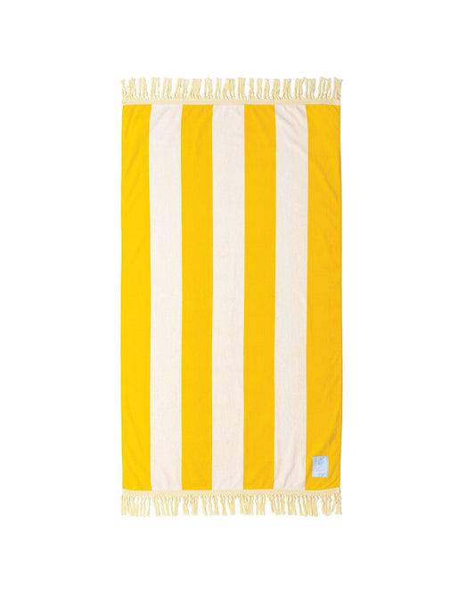 Mellow Yellow Striped Beach Towel