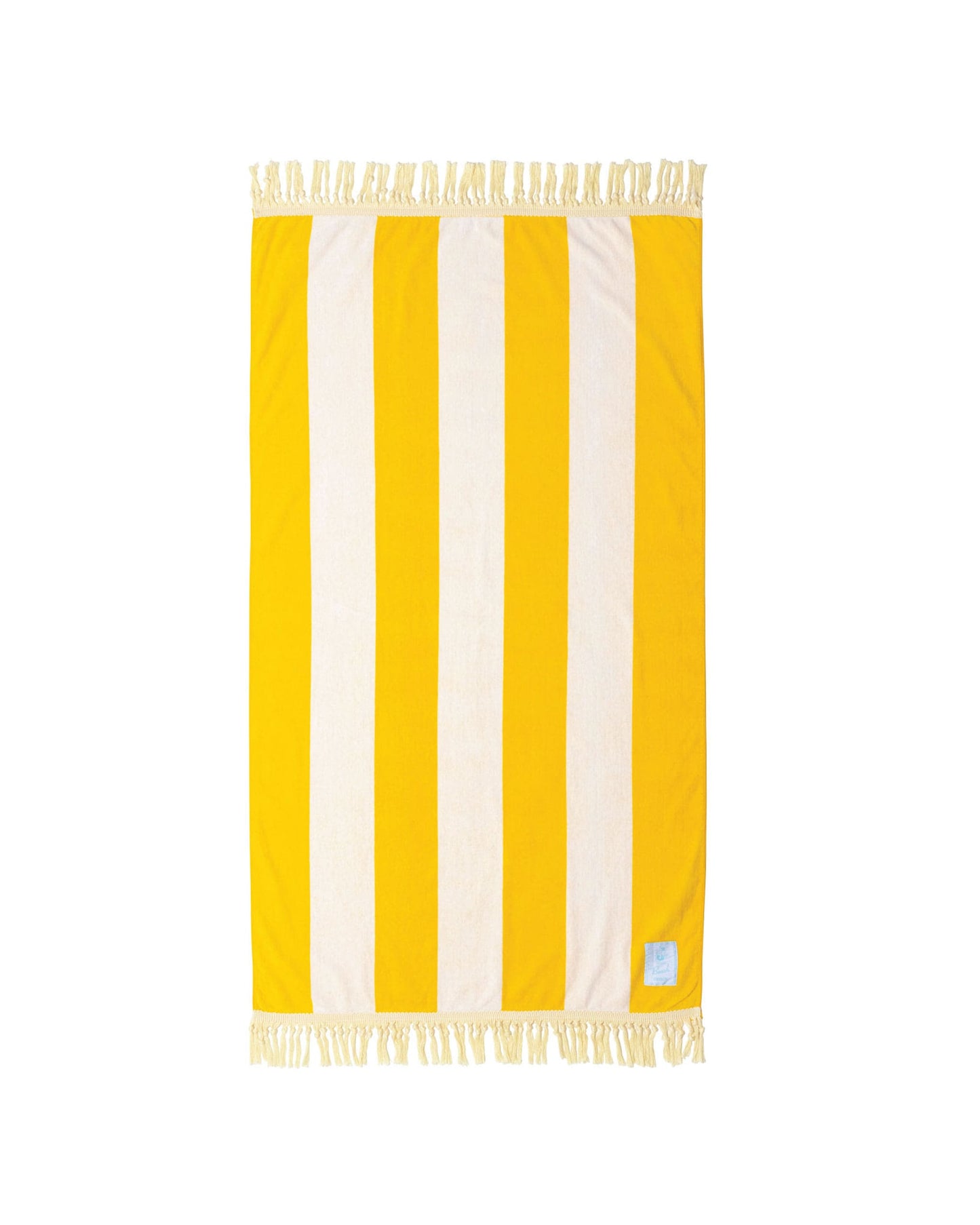 Mellow Yellow Striped Beach Towel