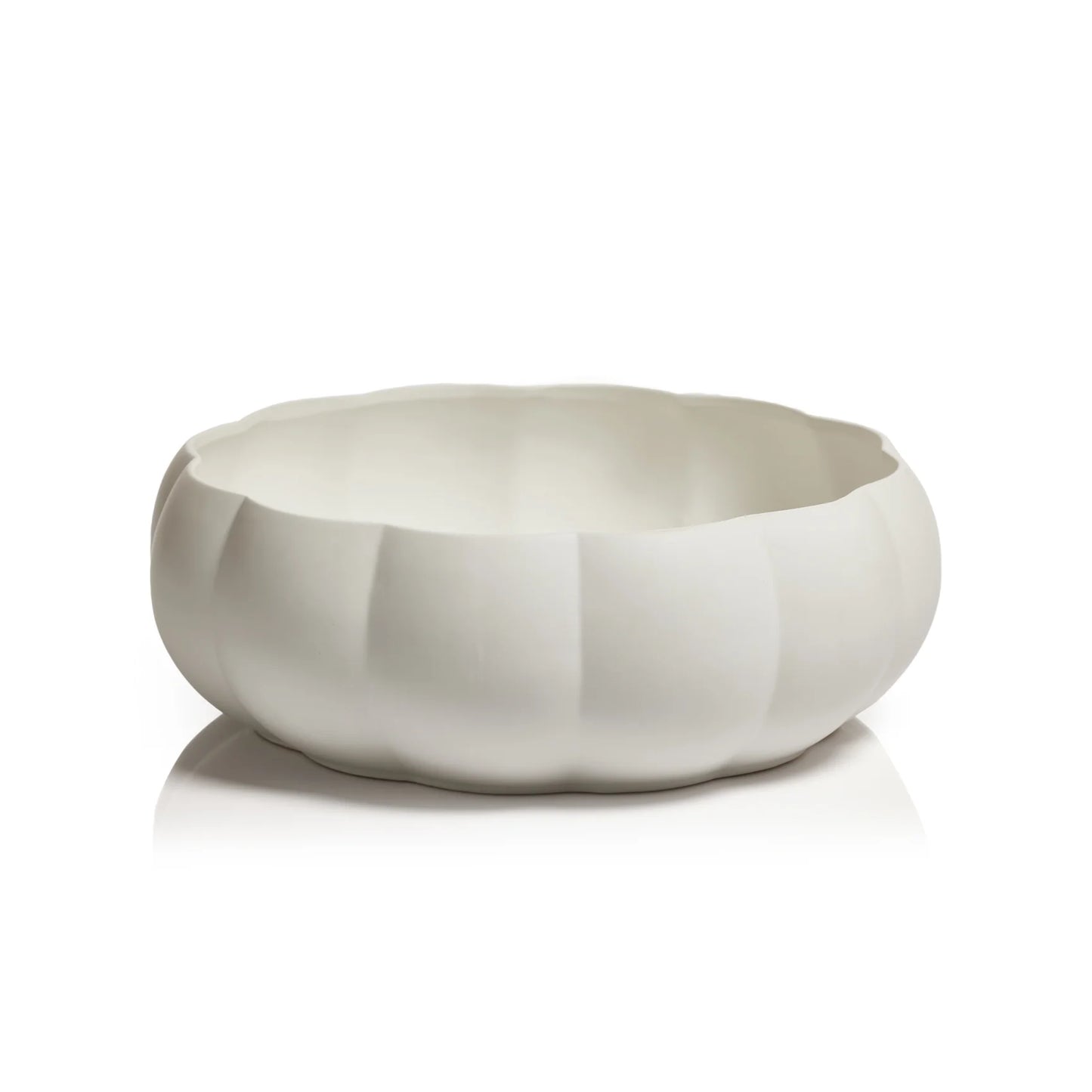 Sonoma Scalloped Ceramic Bowl | White