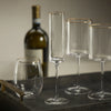 Optic Champagne Flute with Gold Rim