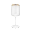 Optic Red Wine Glass with Gold Rim