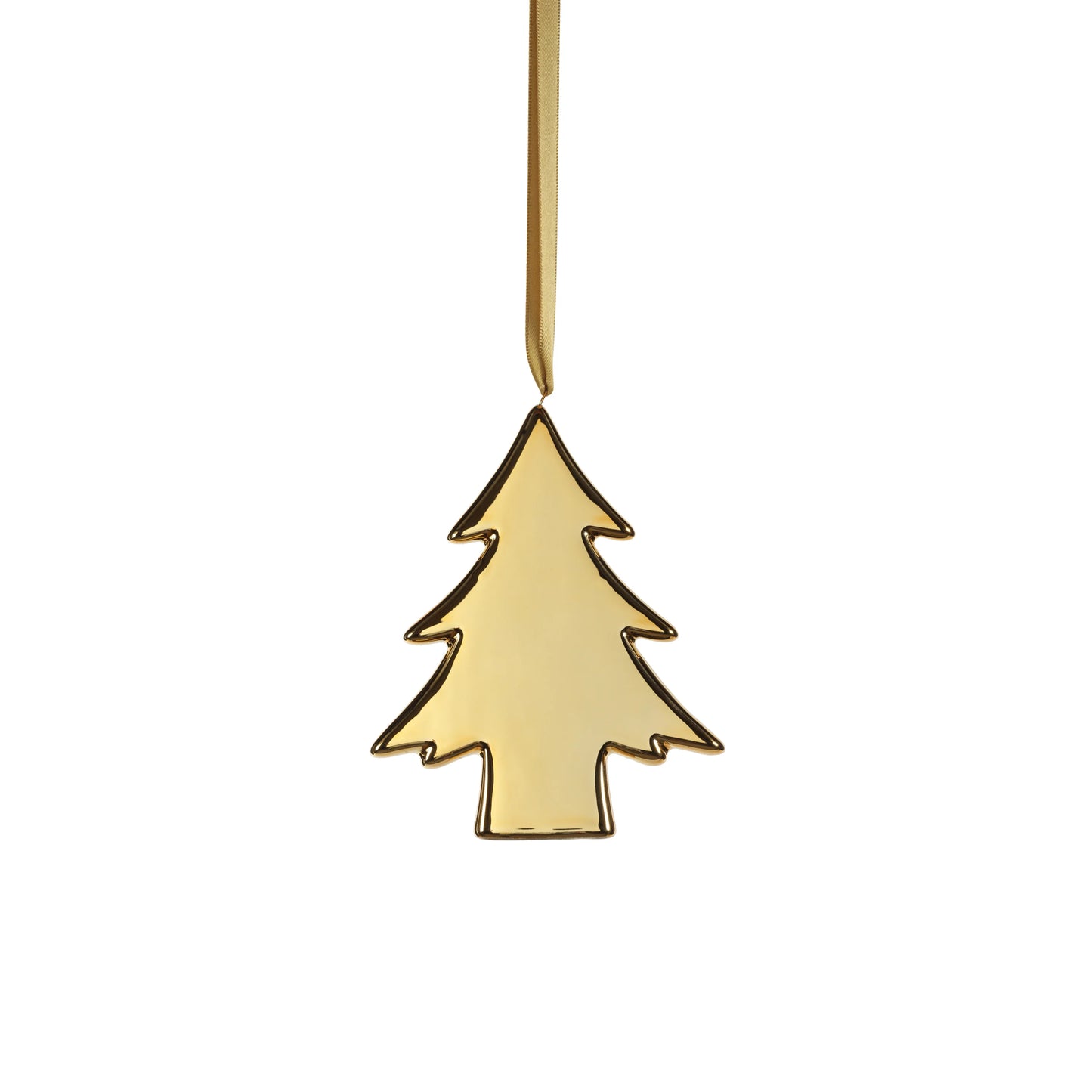 Ceramic Tree Ornament | Gold | 4.25 in