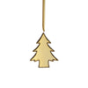 Ceramic Tree Ornament | Gold | 4.25 in