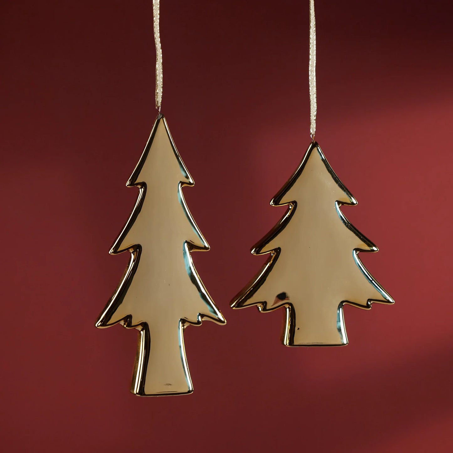 Ceramic Tree Ornament | Gold | 4.25 in