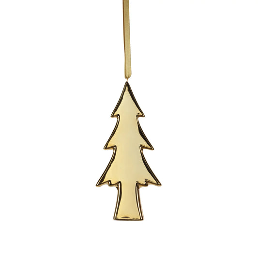 Ceramic Tree Ornament | Gold | 6 in