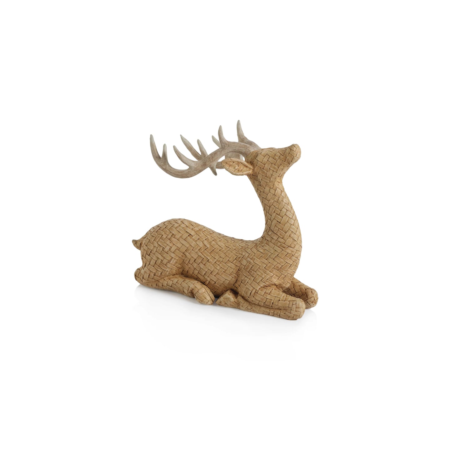 Rattan Textured Deer | Sitting