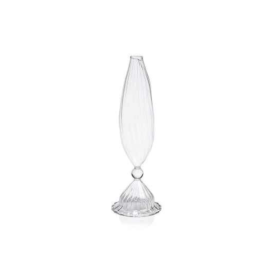 Flo Optic Glass Vase | 10 in