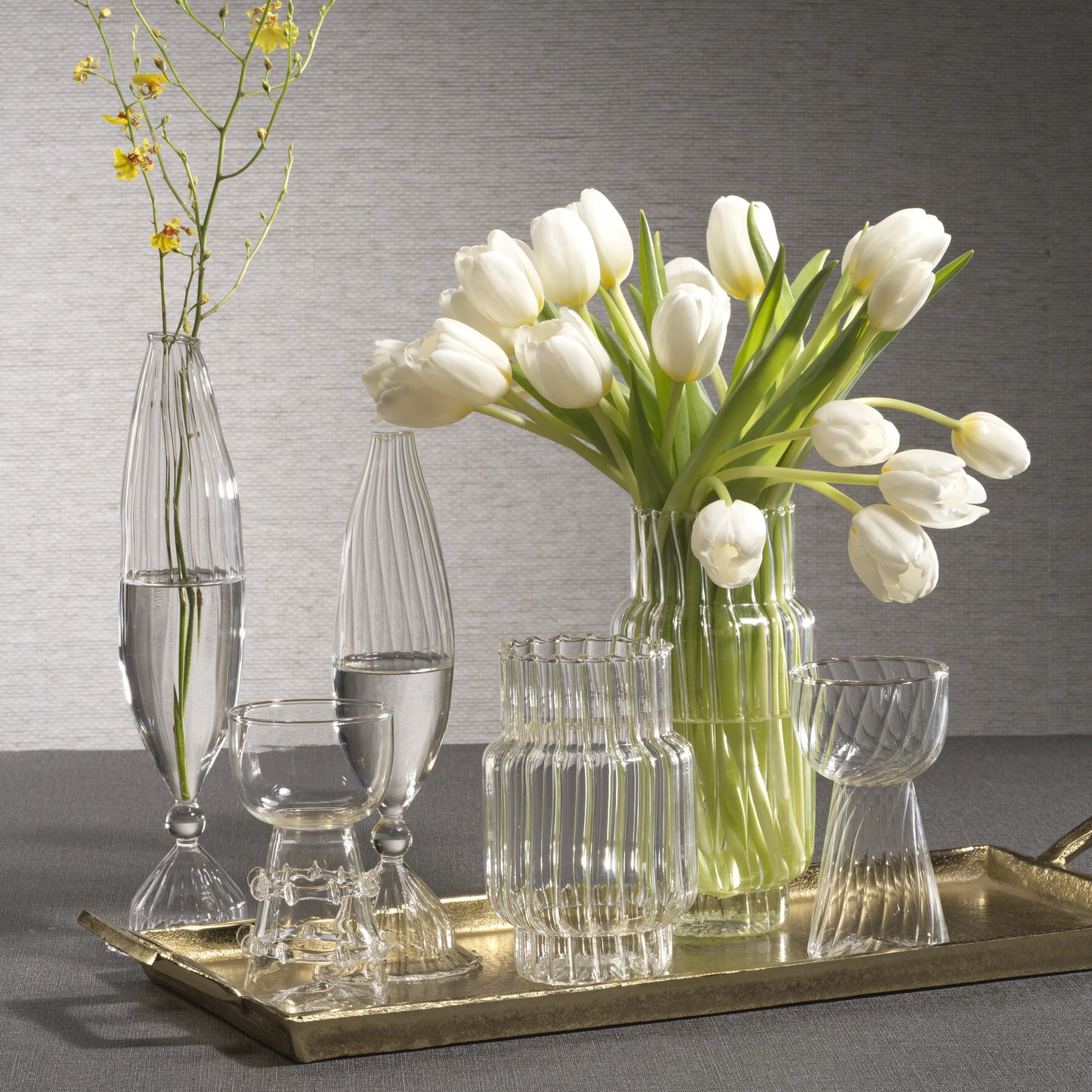 Flo Optic Glass Vase | 10 in