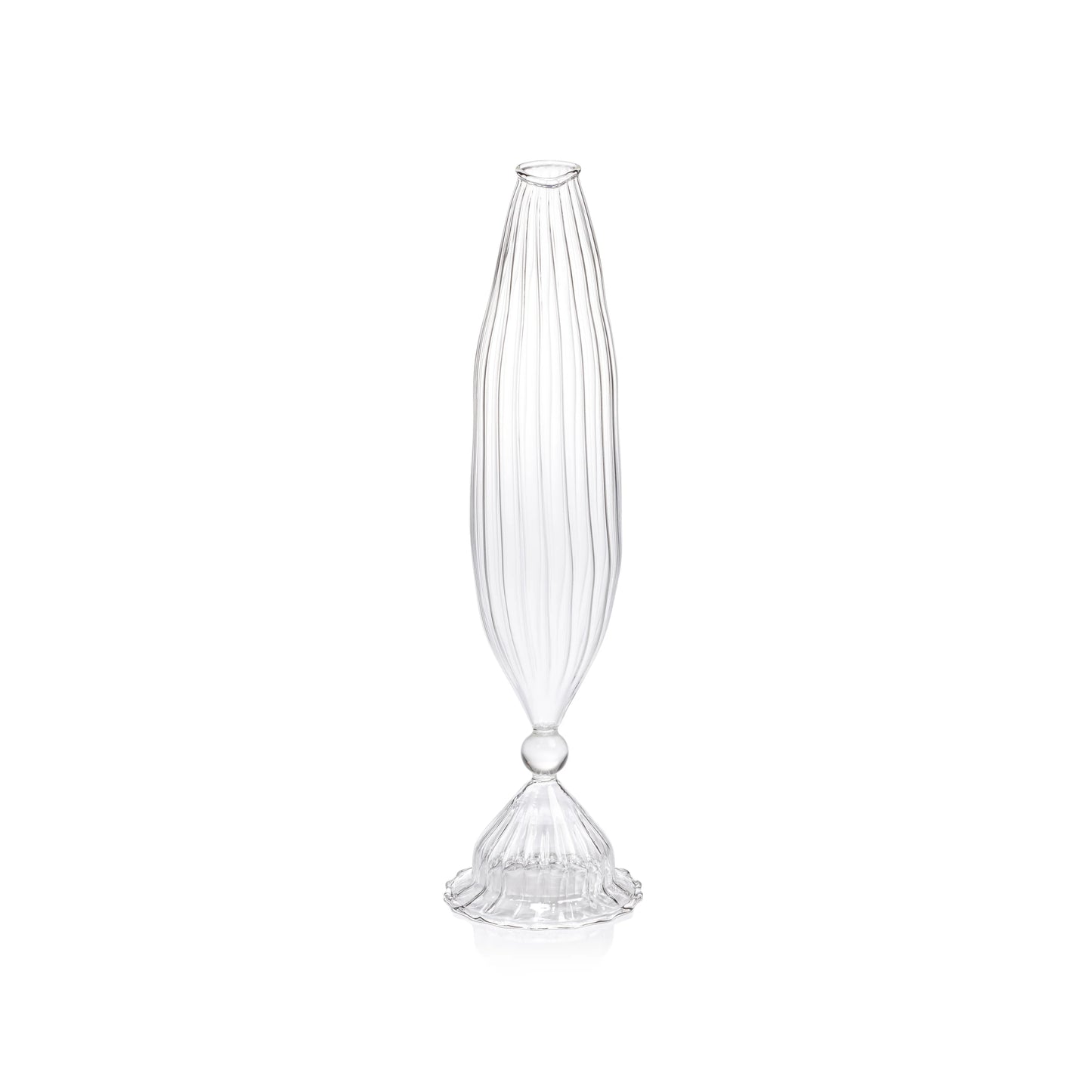 Flo Optic Glass Vase | 12 in