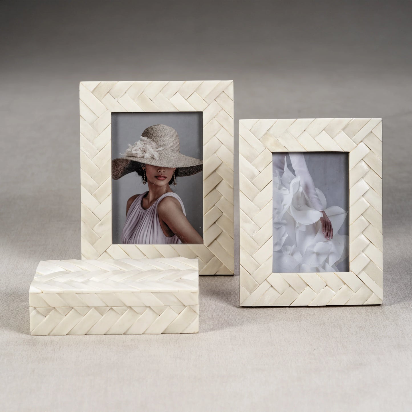 Bone Braided Photo Frame | 5x7