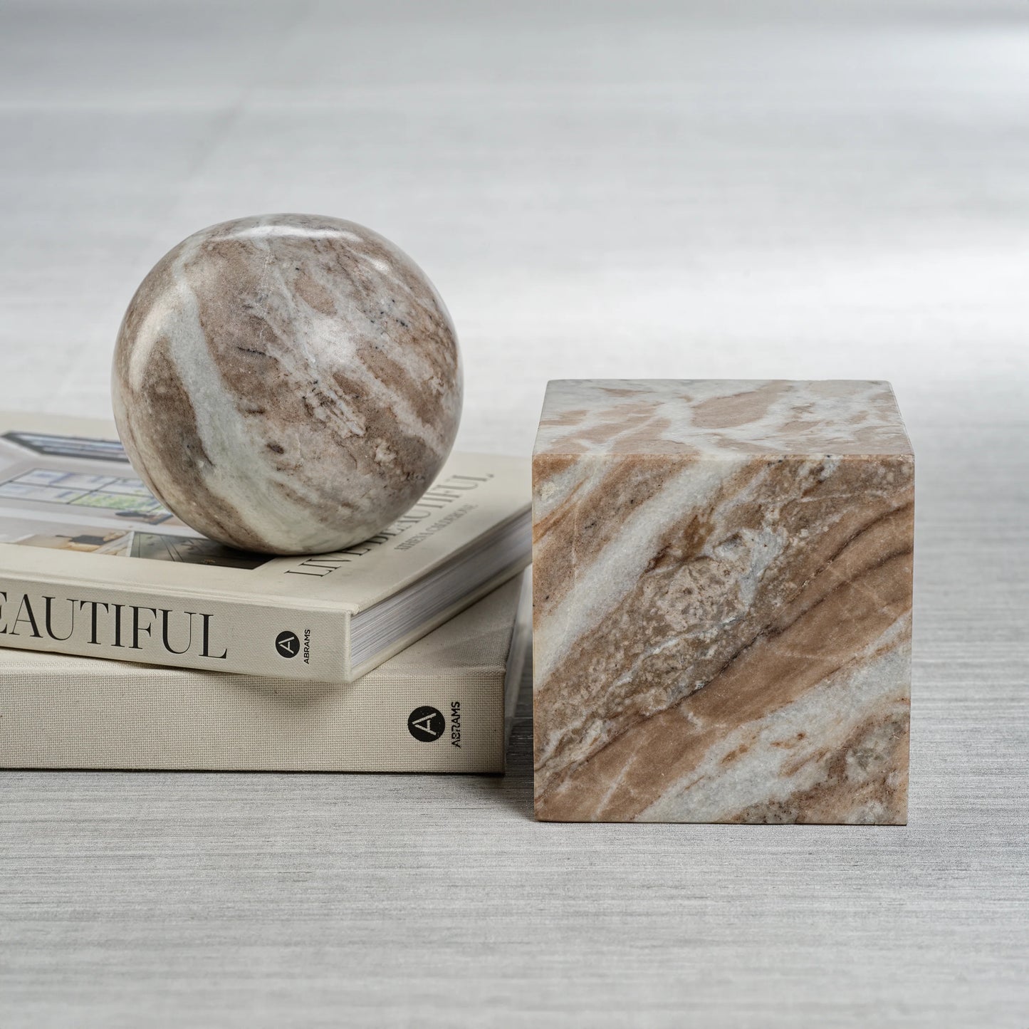 Arabescato Marble Bookend | Ball