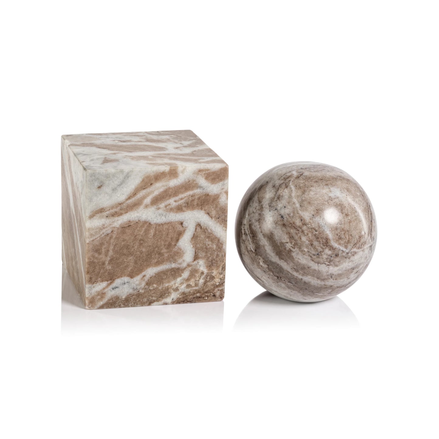 Arabescato Marble Bookend | Cube