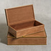 Ampezzo Leather Box with Brass Trim | Small