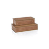 Ampezzo Leather Box with Brass Trim | Small