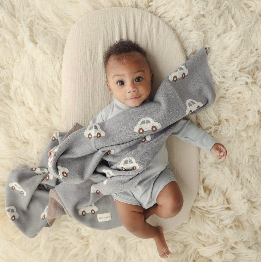 Receiving Baby Blanket | Cars | Gray