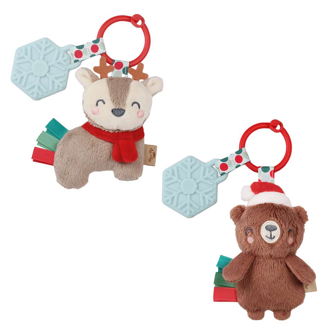 Holiday Itzy Pal™ Plush + Teether: Santa