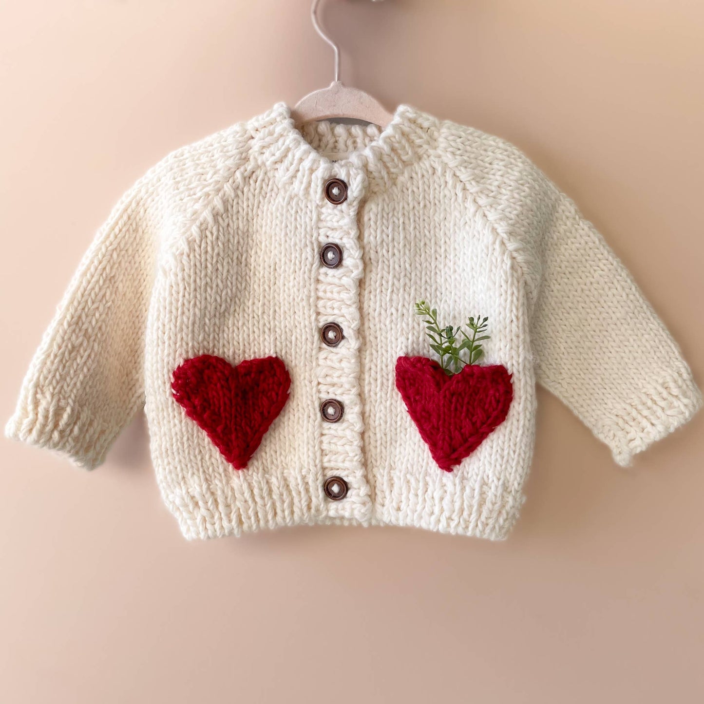 Heart Cardigan | Red