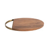 Oval Acacia Wood Cheese Board w/Gold Handle | 14"