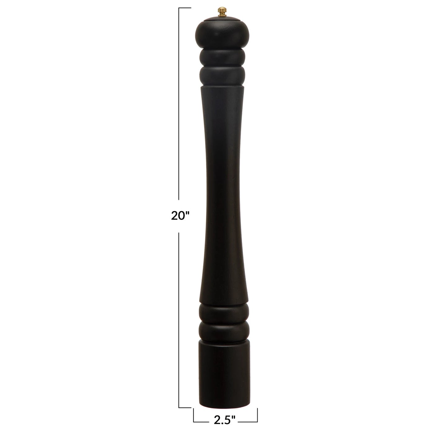 Rubberwood Salt/Pepper Mill | Black