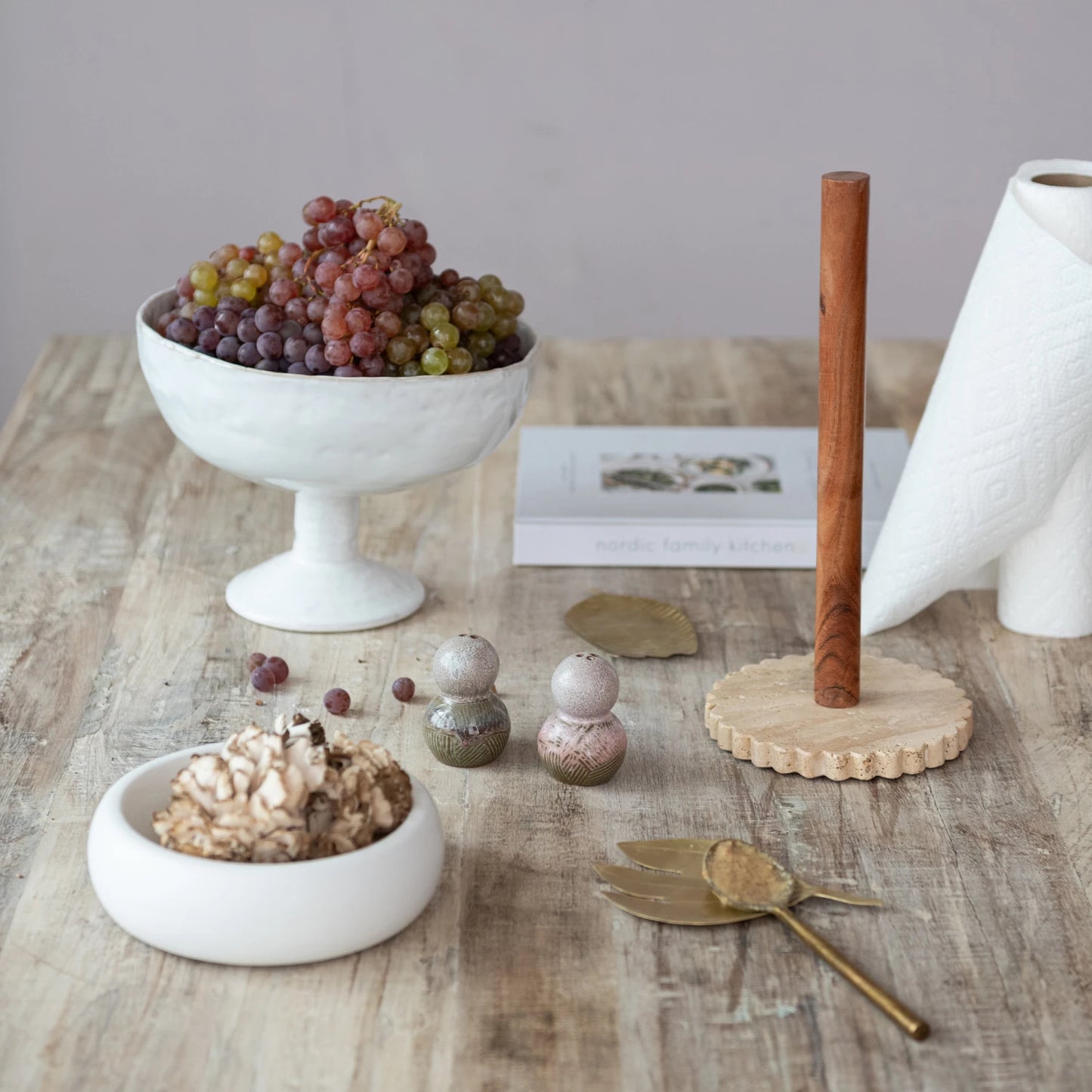 Stoneware Footed Organic Shaped Bowl |  Reactive Crackle Glaze