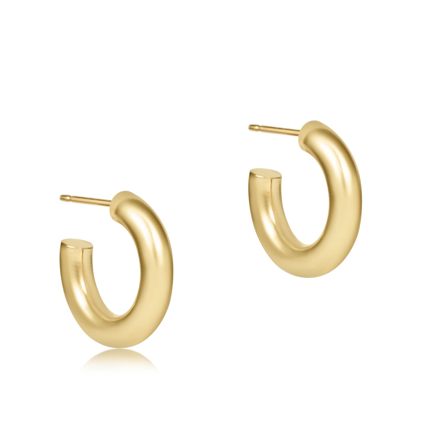 round gold 0.5" post hoop - 4mm | smooth