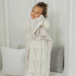 CozyChic® ABC Blanket | Oyster/Cream