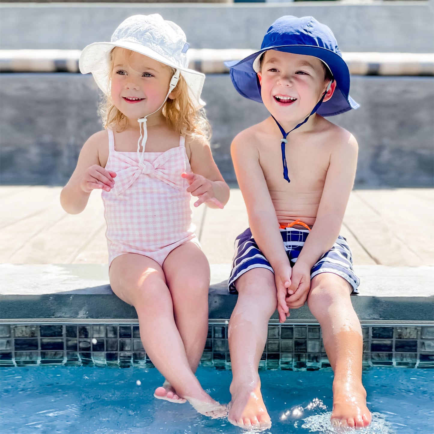 Cotton Floppy Sun Hat | White Eyelet