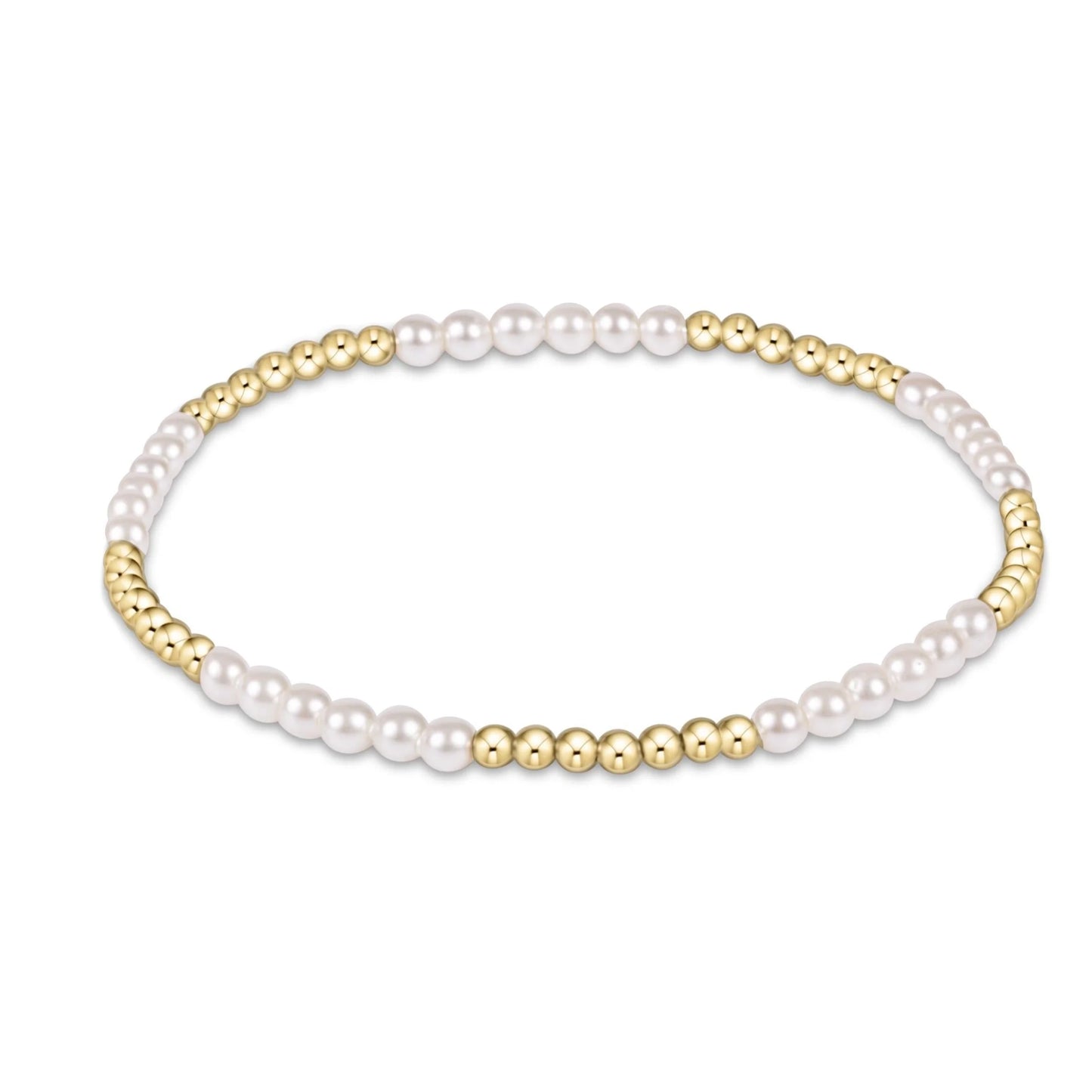 classic blissful pattern 2.5mm bead bracelet - 3mm pearl