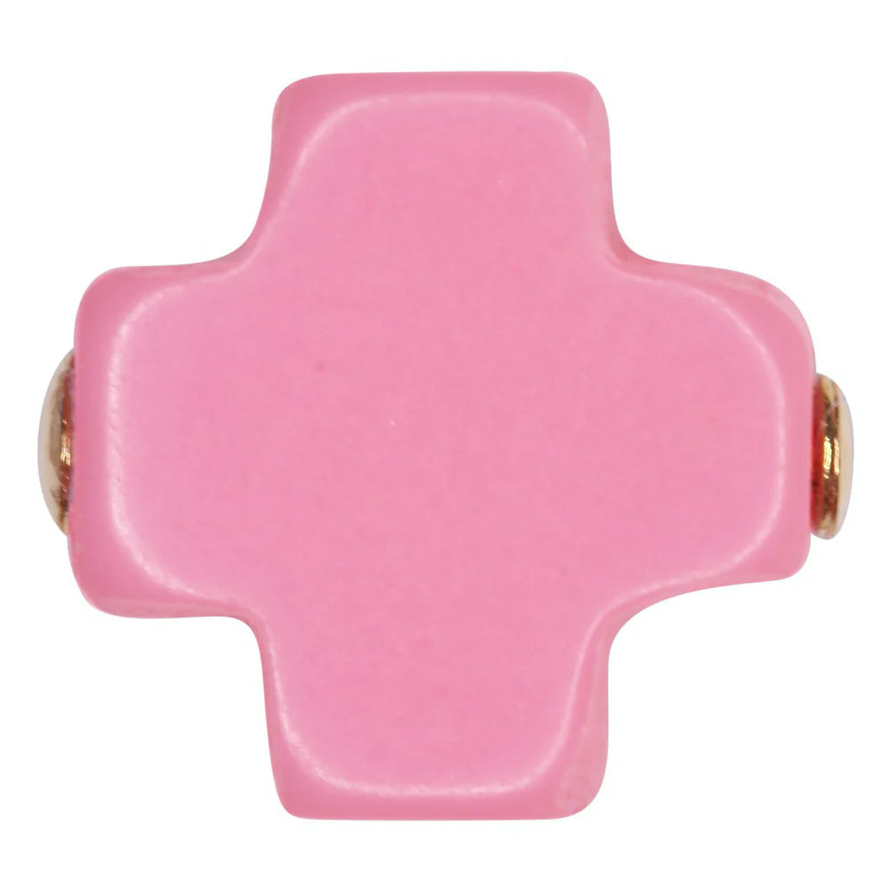 egirl 14" signature cross necklace gold | bright pink