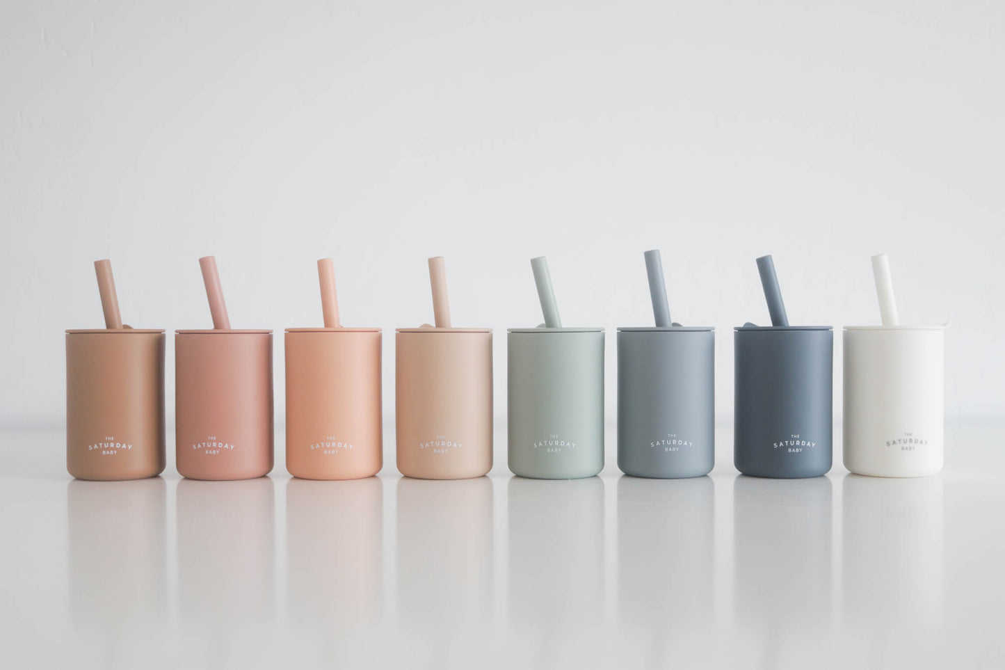 The Saturday Baby Silicone Straw Cup - Sage