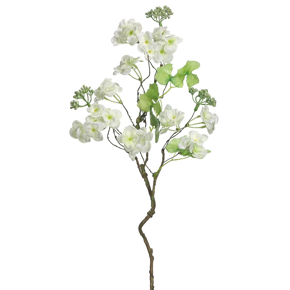 22" Hydrangea Spray  | White