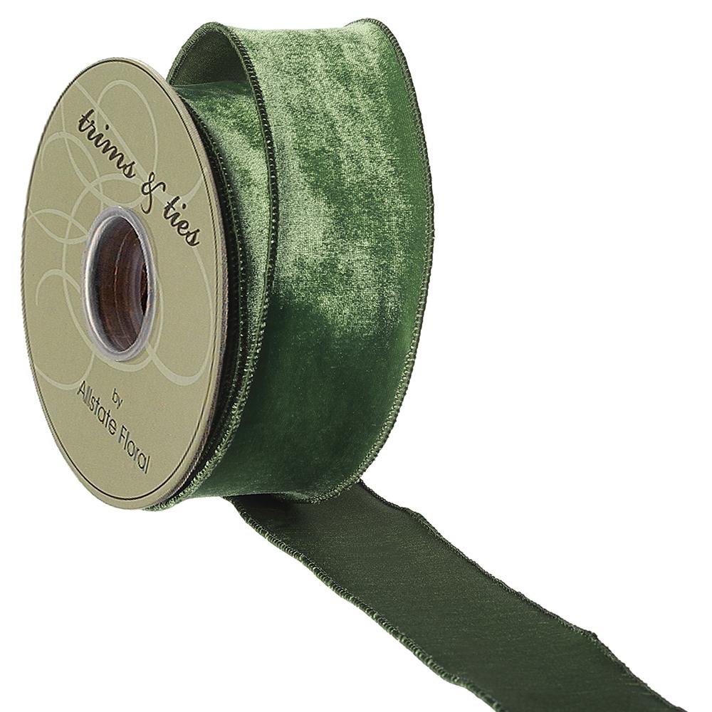 2.5"Wx10yd Velvet Ribbon | Green