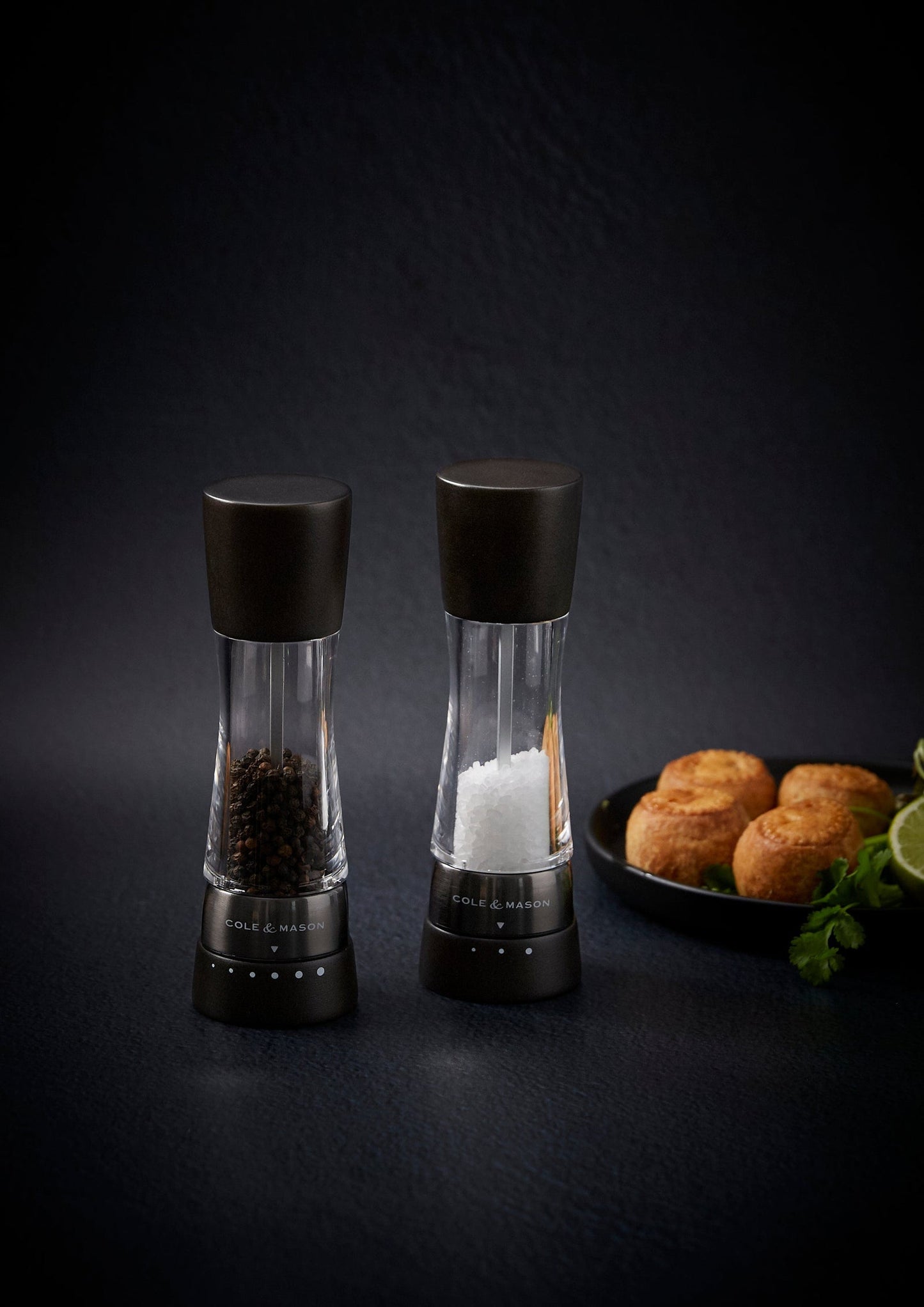 Derwent Salt & Pepper Mill Gift Set | Black Wood