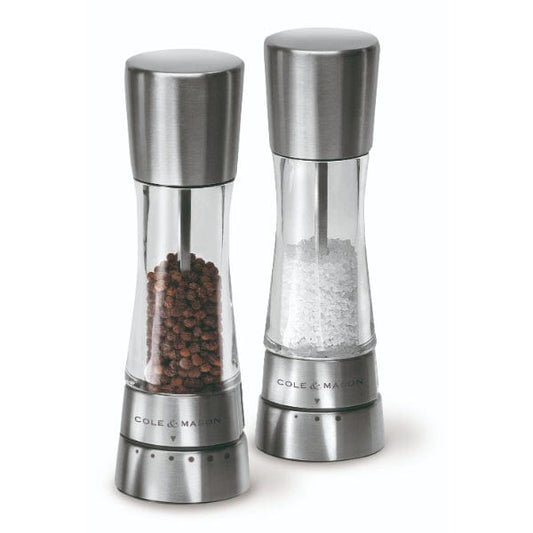 Derwent Salt & Pepper Mill Gift Set | Stainless Steel