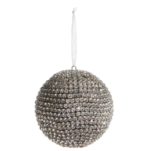 Pave Crystal Ball Ornament (4.5")