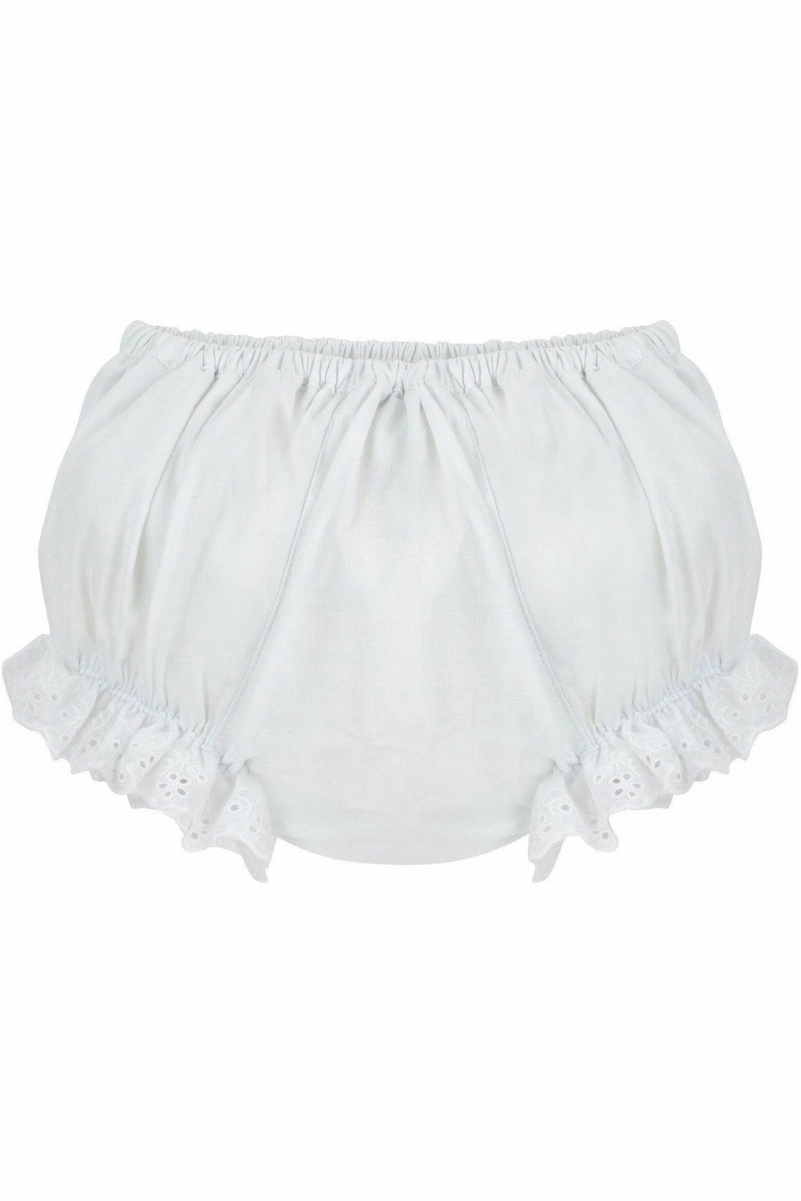 Cotton Diaper Covers | Ruffled White Flowers | White