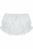 Cotton Diaper Covers | Ruffled White Flowers | White