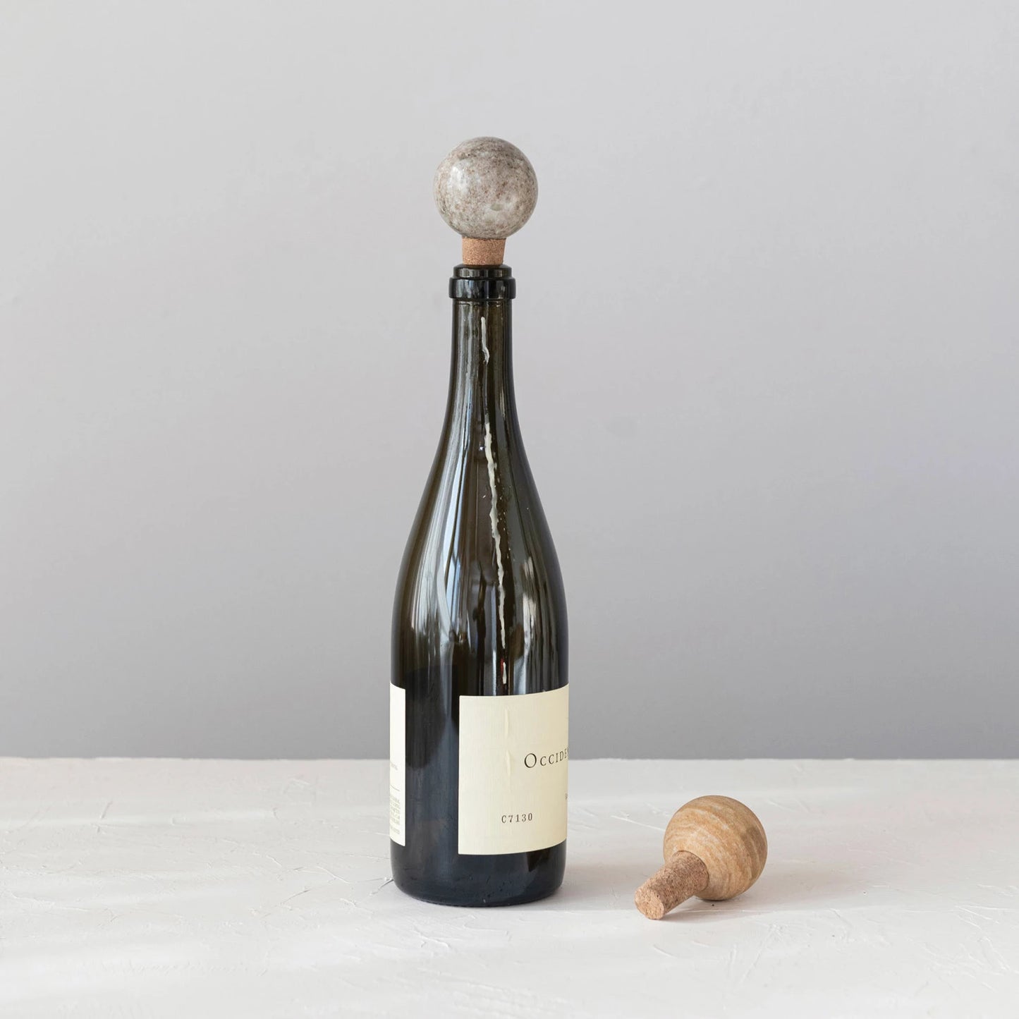 Marble & Cork Bottle Stopper | 2 Colors