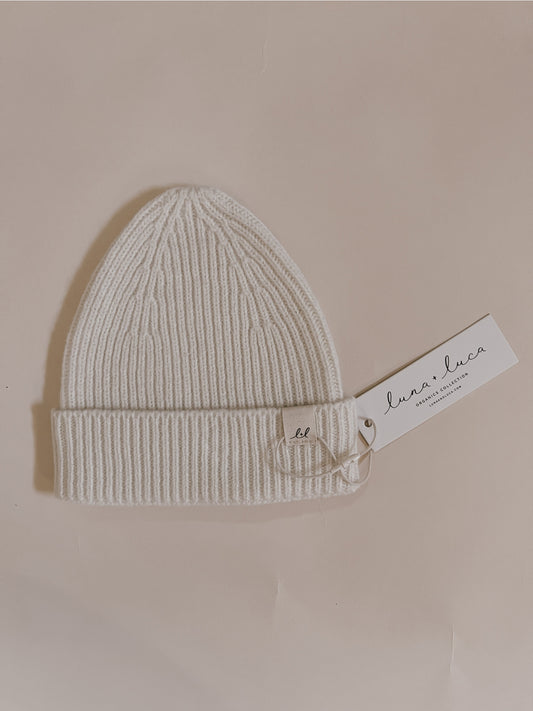 Merino Wool Baby Beanie | Off-White