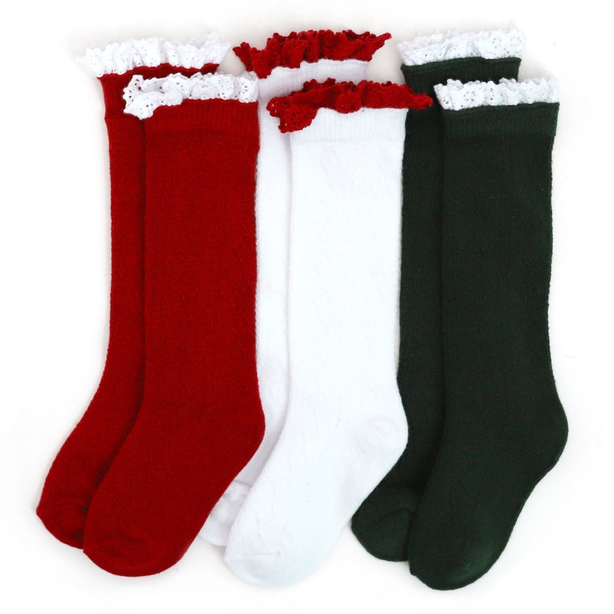 Fancy Christmas Knee High Socks | 3-Pack as